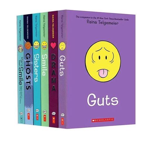 【宝莉爹推荐 7-15岁】Raina Telgemeier纽约时报畅销全彩漫画小说 6册 Smile/Sisters/Ghosts/Drama/Guts/Share Your Smile 商品图0