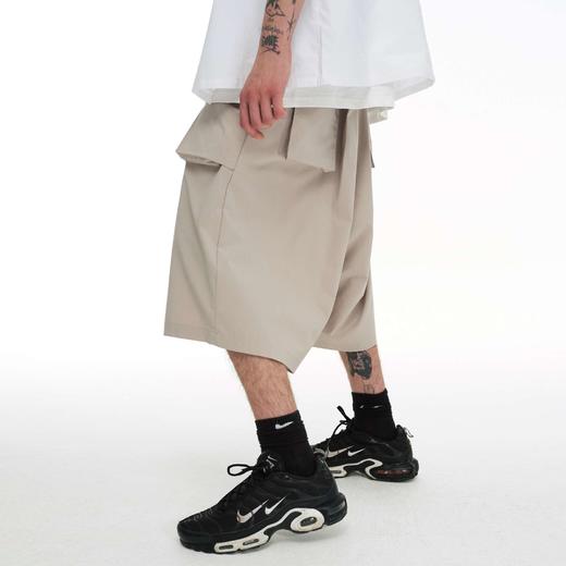 FPA(VENGETICE)皱褶轻薄廓形五分西裤 国潮牌阔腿垂感男西装短裤 商品图2