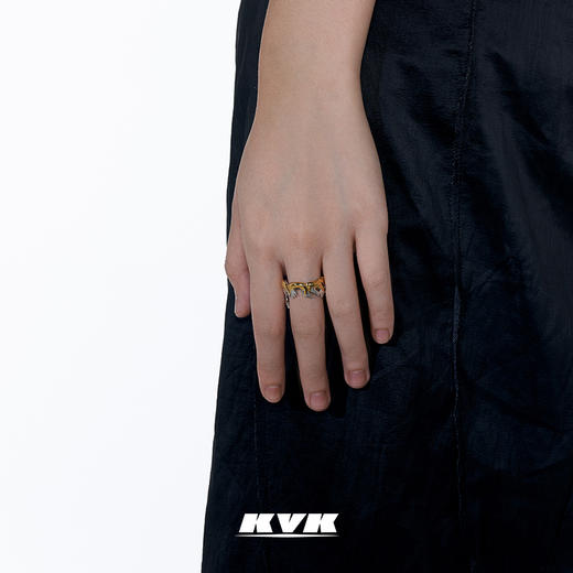 KVK×fourtry 潮流合伙人2 火焰戒指925银小众设计开口戒指配饰 商品图3