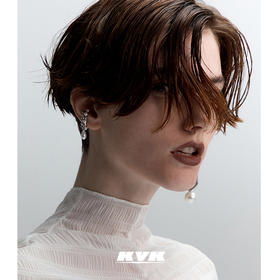 KVK珍珠925银耳环2021新款潮小众高级感耳夹无耳洞女复古耳饰饰品