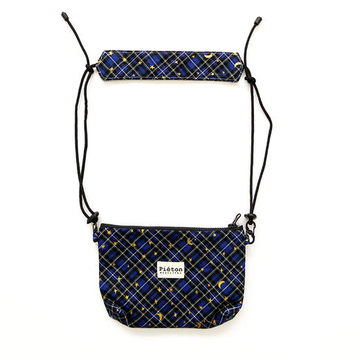 HUJI祤集pieton斜挎包插画格纹星月 商品图0