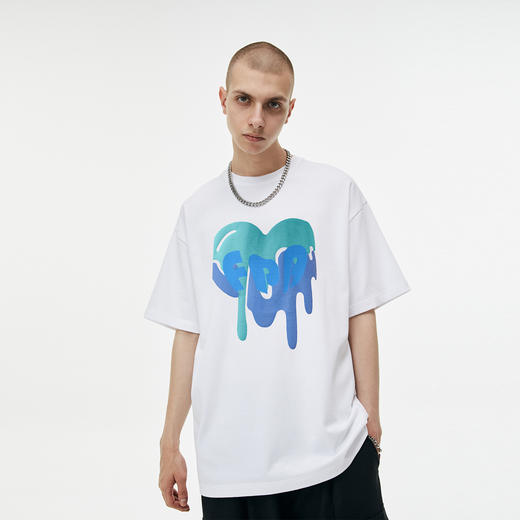 FPA(VENGETICE)爱心发泡短袖t恤 夏季国潮牌圆领宽松情侣装半袖男 商品图3