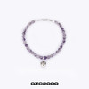QZC2000 Y2K紫色渐变梦幻珍珠金属爱心吊坠磁铁吸扣项链男女饰品 商品缩略图0