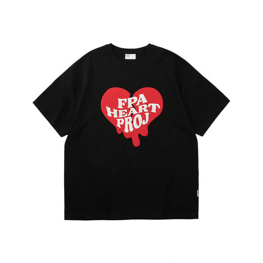 FPA(VENGETICE) 发泡溶解破碎爱心印花短袖 国潮牌宽松情侣款T恤 商品图4