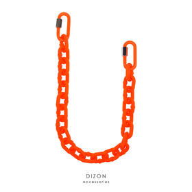 Dizon原创荧光橙工业机能裤链 街舞嘻哈纯色裤链高街无鏠锁链链条