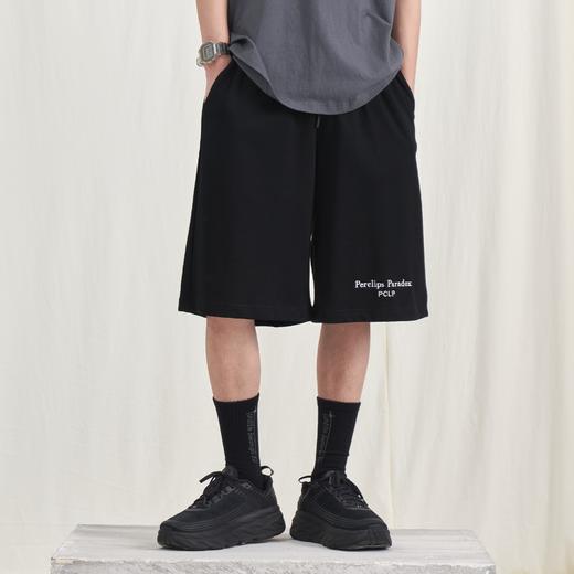 PCLP(PERCLIPS) 针织刺绣短裤 夏季国潮牌休闲运动宽松潮流五分裤 商品图0