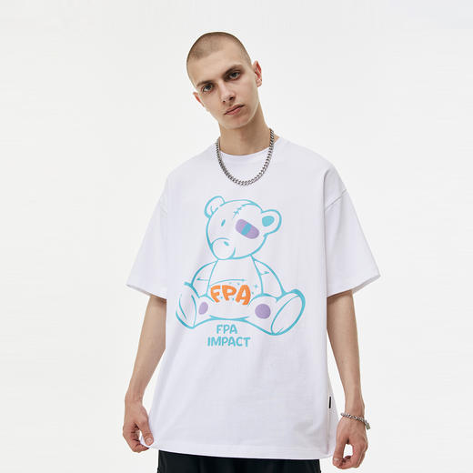 FPA(VENGETICE)反光发泡小熊短袖T 国潮牌夏季宽松情侣装2021新款 商品图3