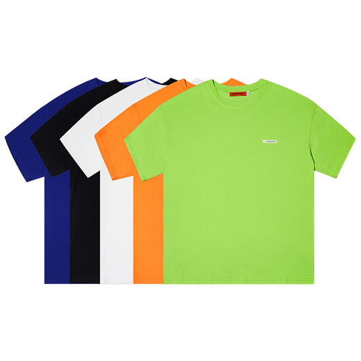 FPA(VENGETICE)嘻哈纯色烫麦标短袖 国潮牌街头滑板男宽松纯棉T恤 商品图4