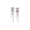 KVK桃花晶石流苏耳饰小众设计2021新款耳钉气质高级耳环配饰耳坠 商品缩略图3