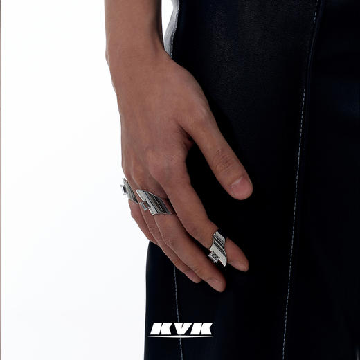 KVK戒指女时尚个性ins潮2021新款简约复古指环高级感网红饰品尾戒 商品图0