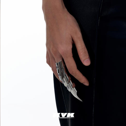KVK戒指女时尚个性ins潮2021新款简约复古指环高级感网红饰品尾戒 商品图3