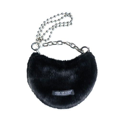 HIDDENNOTES l 千禧辣妹设计感链条单肩黑白腋下半月包小众腋下包 商品图4