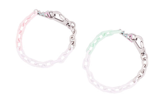 made by dizon 粉白绿情侣手链套装 原创设计糖果色520情人节礼物 商品图0