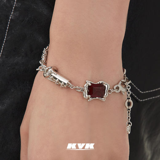 KVK×fourtry 潮流合伙人2红宝石毒液盘结手链小众设计感时尚手饰 商品图3