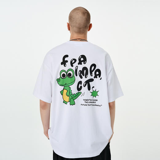 FPA(VENGETICE) 站立鳄鱼印花短袖T恤 国潮牌夏季潮流宽松情侣款T 商品图2