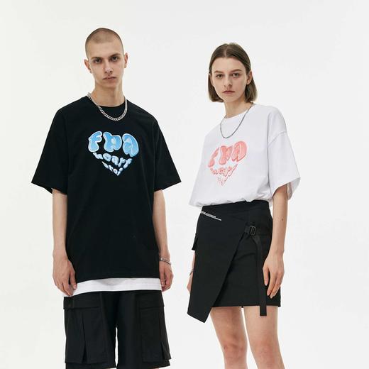FPA(VENGETICE) 心型主题印花短袖 国潮牌嘻哈宽松休闲T恤情侣男 商品图3