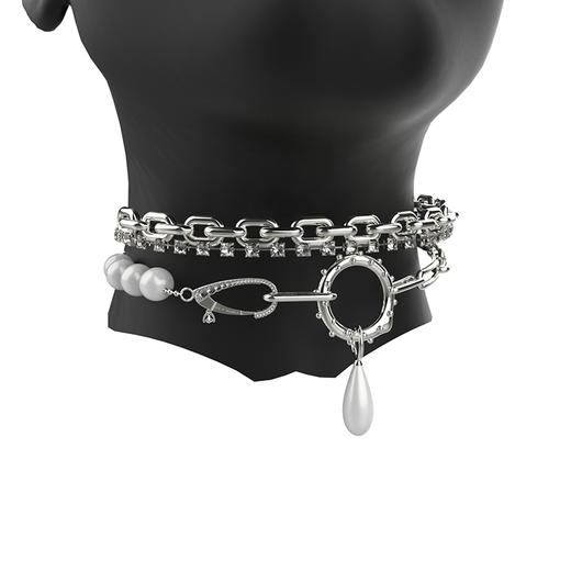 KVK珍珠项链女锁骨链2021新款ins潮小众设计感配饰网红冷淡风饰品 商品图3