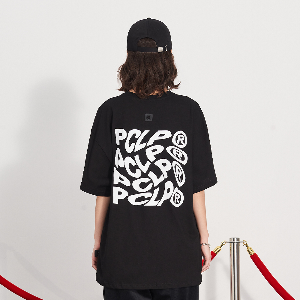 PCLP(PERCLIPS)扭曲时空短袖男夏季国潮牌ins潮流百搭港风半袖t恤