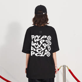 PCLP(PERCLIPS)扭曲时空短袖男夏季国潮牌ins潮流百搭港风半袖t恤