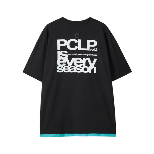 PCLP(PERCLIPS) 短袖t恤男纯棉夏季国潮牌圆领印花港风宽松半截袖 商品图4