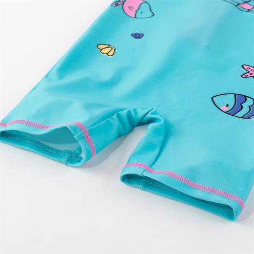 贝贝怡2021新款女童连体泳衣宝宝速干防晒美人鱼儿童泳帽泳衣套装212P2355 商品图8