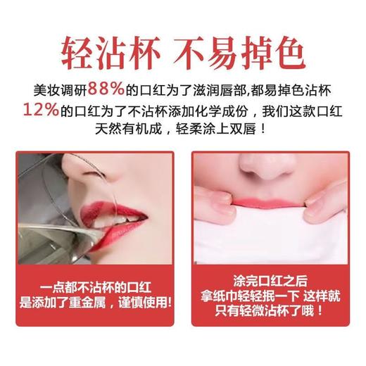 TZW-口红不掉色不沾杯保湿可以吃的孕妇口红唇膏 商品图3