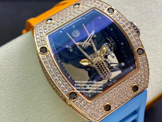 理查徳米勒 Richard Mille 满天星系列 新山羊座 镶满钻壳身 搭载原装进口机械机芯更突显了这块腕表的运动风格 商品图8