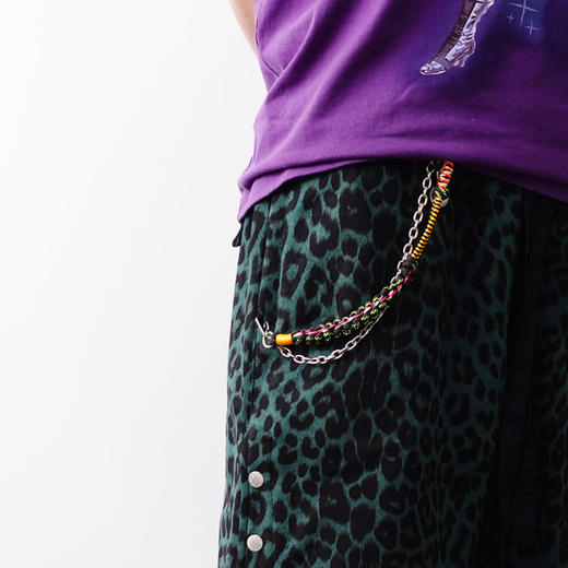 madebydizon 编织黑黄挂链 手袋吊链 人工古法编织裤链牛子裤搭配 商品图3