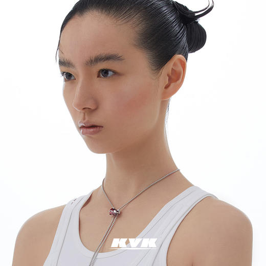 KVK项链2021年新款晶体抽绳项链女轻奢小众设计感饰品配饰女项圈 商品图1