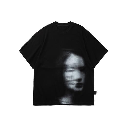 PCLP(PERCLIPS) 模糊人头印花短袖夏季国潮牌潮流宽松半袖t恤男装 商品图4