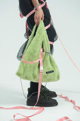 〖HIDDENNOTES〗趣味撞色  软妹爱心毛绒链条包 单肩斜挎背心女包