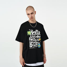 FPA(VENGETICE) 爱心雏菊字母印花T恤 国潮牌夏季潮流宽松情侣款T