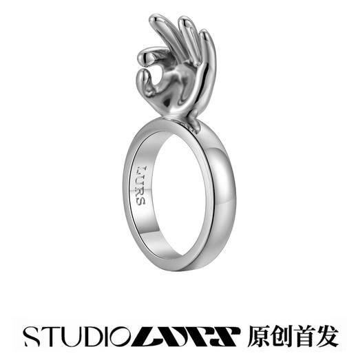 LURS官方原创设计OK手势蹦迪潮玩戒指男ins风简约百搭嘻哈风 商品图0
