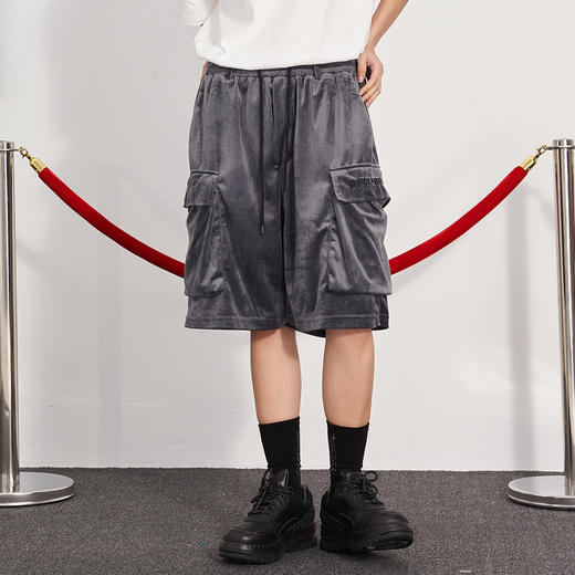 PCLP(PERCLIPS) 口袋刺绣丝绒短裤 商品图1