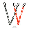 Dizon 荧光橙工业机能裤链 街舞嘻哈彩色裤链 不掉色哑黑街头锁链 商品缩略图0
