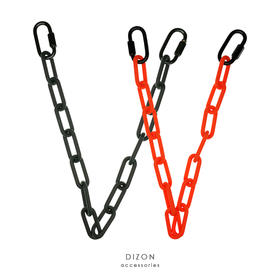 Dizon 荧光橙工业机能裤链 街舞嘻哈彩色裤链 不掉色哑黑街头锁链