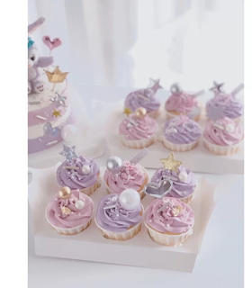 卡通主题系列：甜蜜下午茶，口感和颜值缺一不可的杯子蛋糕，建议与主蛋糕搭配