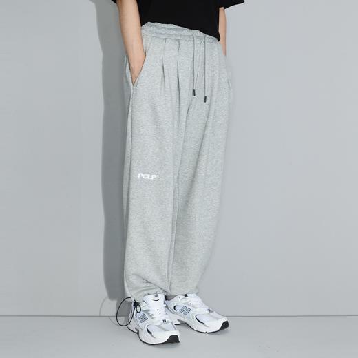PCLP(PERCLIPS)休闲运动针织卫裤国潮牌工装宽松直筒抽绳束脚裤男 商品图2
