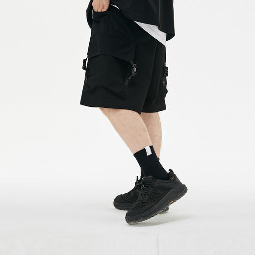 FPA(VENGETICE) 织带插扣调节机能口袋短裤 国潮嘻哈宽松休闲男 商品图0