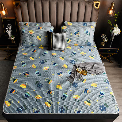 凉感丝乳胶凉席三件套（凉席150*200cm/180*200cm/枕套48*74cm*2） 商品图7