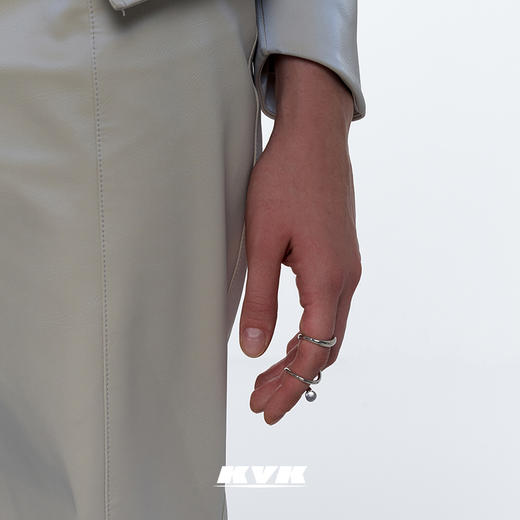 KVK戒指女时尚个性925银新款ins潮简约复古蛇形指环开口尾戒饰品 商品图1
