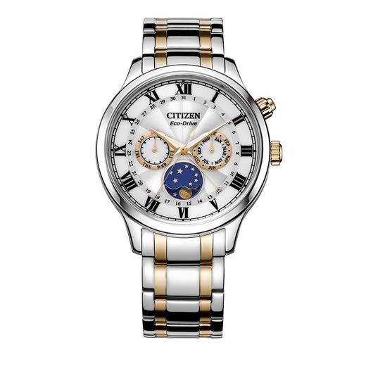 西铁城日本官方正品光动能月相盈亏月份星期日历男表AP1054-80A 商品图3