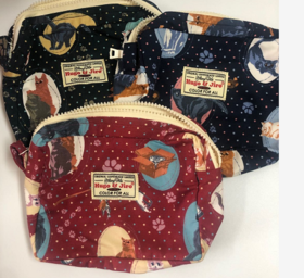 HUJI祤集Motley收纳包插画波点猫咪