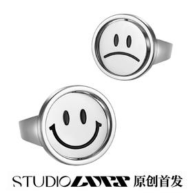 【LURS官方店铺】原创设计国潮笑脸戒指男同款嘻哈潮流ins蹦迪女