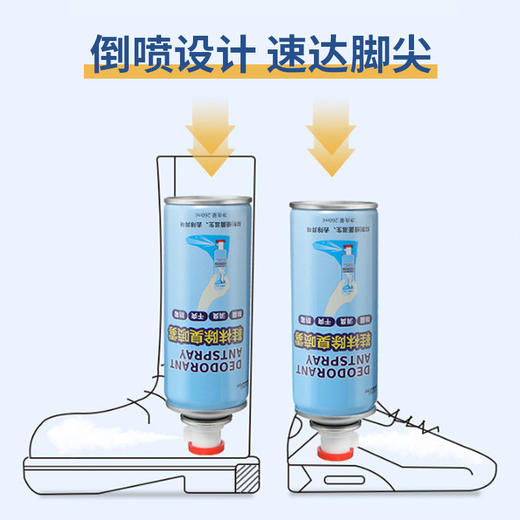 【买2送1，买3送2，买5送4】鞋袜除臭剂 银离子控菌除臭 脚臭克星 倒喷设计清爽速干 商品图1