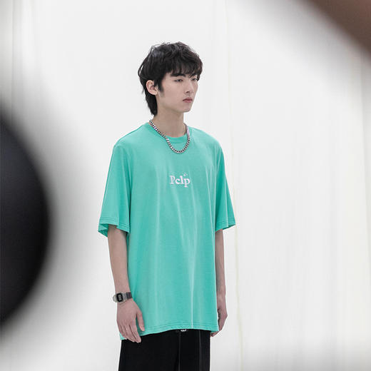 PCLP(PERCLIPS) 夏季圆领短袖t恤男简约百搭国潮牌宽松纯色半袖黑 商品图3