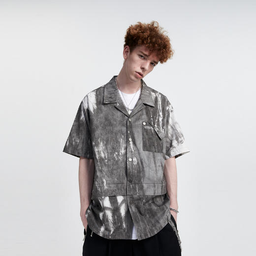 FPA(VENGETICE)重水洗口袋短袖衬衫 街头工装男女国潮牌半袖衬衣 商品图1