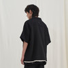 PCLP(PERCLIPS) 毛边破坏短袖衬衫国潮牌黑色休闲夏季半袖衬衣男 商品缩略图1