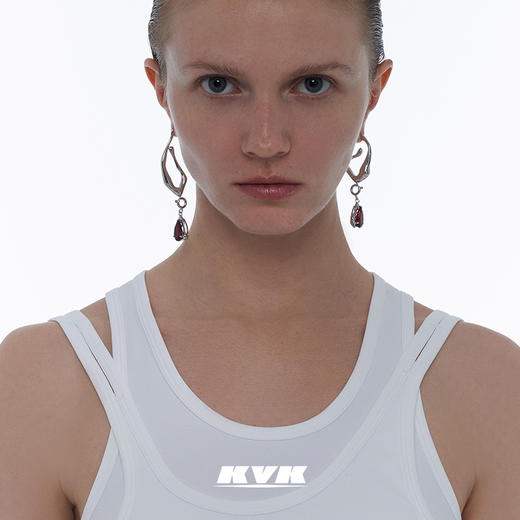 KVK2021年新款潮毒液宝石耳环长款气质简约高级感小众设计耳环女 商品图0