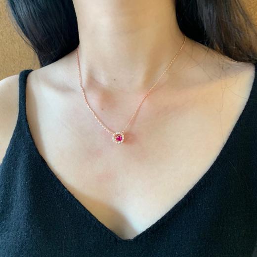 施家经典3色跳动的心时尚吊坠锁骨项链  送女友生日礼物 商品图11